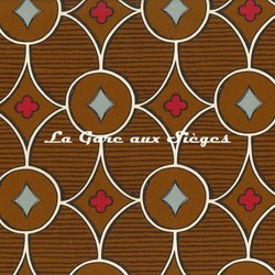 Tissu Rubelli - Quatrefoil - rf: 30510.001 Brown ( dtail )