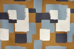 Tissu Lelivre - Abstract - rf: 4033.03 Or Bleu