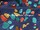 Tissu Nobilis - Terrazzo - rf: 10739.63 Bleu marine ( dtail )