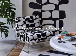 Tissu Pierre Frey - Small Surprise - rf: F3486.001 Noir et Blanc