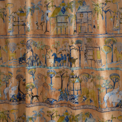 Tissu Jim Thompson - Woodland Voyage - r�f: J3998.001 Terracotta