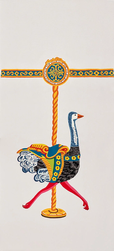 Tissu Pierre Frey - L'Autruche du Carrousel - rf: F4070.001 ( panneau )