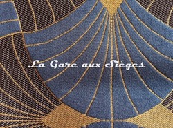 Tissu Lelivre - Flabella - rf: 3282.02 Marine ( dtail )