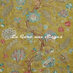 Tissu Zoffany - Indienne Print - rf: 322700 Tigers Eye/Cinnabar