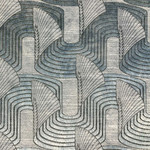 Tissu Caal - Lalique - rf: 13462.11 Bleu glacier ( dtail )