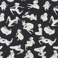 Tissu Pierre Frey - La Dance - rf: F2984.001 Noir & Blanc