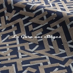 Tissu Misia - Saignon - rf: M304.305 Bleu Misia