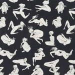 Tissu Pierre Frey - La Dance - rf: F2984.001 Noir &amp; Blanc