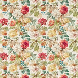 Tissu Sanderson - Dahlia & Rosehip - rf: 226531 Briarwood/Russet