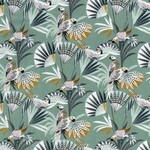 Tissu Camengo - rf: Quetzal Velvet - rf: 4208.0135 Bleu