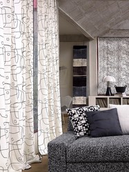 Tissu Pierre Frey - Le Fil d'Ariane - rf: F2988.001 Noir & Blanc