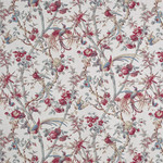 Tissu Braqueni - Oiseaux de Paradis - rf: B7694.002 Terracotta