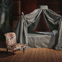 Tissu Sanderson - Lakeland Paradis Velvet - rf: 227176 Carmine/Geolu