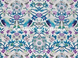 Tissu Osborne & Little - Menagerie - rf: F6940.02 Persian Blue/Lilac