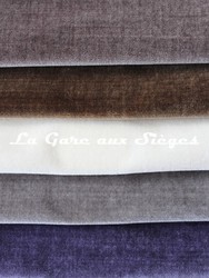 Tissu Antoine d'Albiousse - Touch Me - Coloris: Loutre - Castor - Ivoire - Petit gris - Violette
