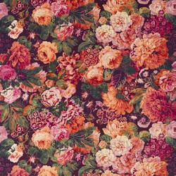 Tissu Sanderson - Very Rose and Peony - rf: 226883 Wild Plum