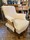 Fauteuil anglais garni en blanc