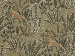 Tissu jim Thompson - Mellow Rainforest - rf: J3983.001 Smokey Taupe