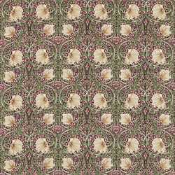 Tissu William Morris - Pimpernel - rf: 224491 Aubergine/Olive