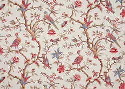 Tissu Braqueni - La Vallire - rf: B7634.001 Groseille