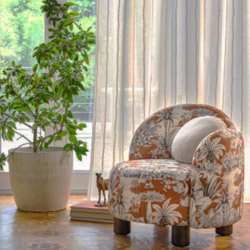 Tissu Camengo - Passaro - rf: 2492.0445 Terre de Sienne