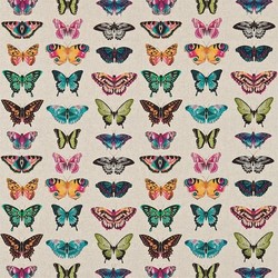 Tissu Harlequin - Papilio - rf: 120344 Flamingo/Papaya/Loganberry