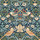 Tissu Morris & Co - Strawberry Thief Velvet - rf: 236932 Indigo/Thyme