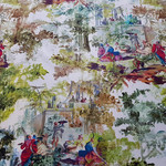 Tissu Rubelli - Djeuner sur l&#039;herbe - rf: 30413.002 Verde