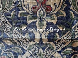 Tissu William Morris - Granada - rf: DMCOGR201 Indigo/Red ( dtail )