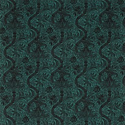 Tissu Morris & Co - Indian Flock Velvet - rf: 236944 Cerulean/Walnut