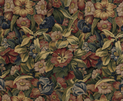 Tissu Braqueni - Verdure flamande - rf: B6042.001 Rouge/Vert