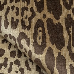 Tissu Nobilis - Velours Lopard - rf: 10497.10 Cigare