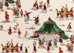 Tissu Pierre Frey - Le Banquet - rf: F2421.001 Vert