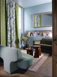Tissu Pierre Frey - Fleurs d'eau - rf: 3656.002 Lazuli