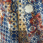 Tissu Jean Paul Gaultier - Azulejos - rf: 3463.01 Mandarine