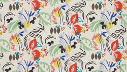 Tissu Pierre Frey - Papiers dcoups - rf: F3250.001 Multicolore