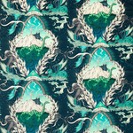 Tissu Clarke &amp; Clarke - Highlandia Velvet - rf: F1752/01 Marine