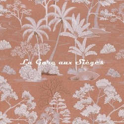 Tissu Casamance - Larimar - rf: 4377.0442 Vieux rose