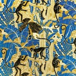 Tissu Misia - Capucin - r�f: M123.703 Saphir