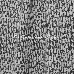 Tissu Jean Paul Gaultier - Silhouettes - rf: 3492.06 Noir