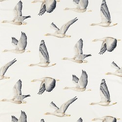 Tissu Sanderson - Elysian Geese - rf: 226520 Argent/Craie