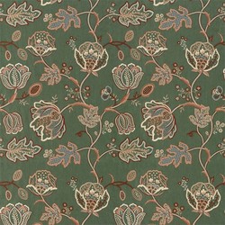 Tissu William Morris - Theodosia Embroidery - rf: 236821 Bottle Green