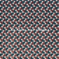 Tissu Casamance - Baker Street - rf: 4852.0518 Bois de rose/Ptrole