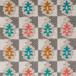 Tissu Osborne &amp; Little - Jamboree - rf: F7051.01 Gold/Turquoise/Coral/Teal
