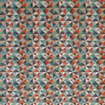 Tissu Osborne &amp; Little - Velatura - rf: F7183.02 Coral/Aqua/Steel