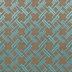 Tissu Gaston y Danila - Los Angeles - rf: GDT.5150.002 Beige/Turquesa