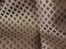 Tissu Quenin - Quadrille - rf: 569.01 Brun
