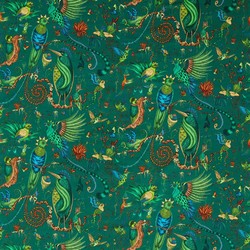 Tissu Clarke & Clarke - Quetzal Velvet - rf: F1759/02 Teal