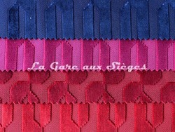 Tissu Lelivre - Typo - Coloris: 04 Nuit - 05 Framboise - 06 Rubis - 07 Grenat