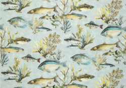 Tissu Osborne & Little - Laghetto - rf: F7173.01 Celadon/Teal/Sand